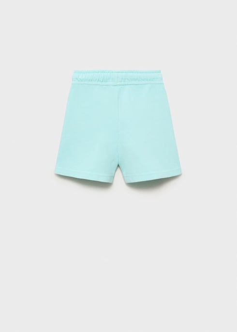 Mango Cotton shorts with elastic waist (Blue)
